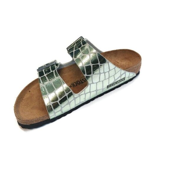 Birkenstock Arizona BS Sandals Womens Size 6 - 6.5 NARROW Gator Gleam Mineral - Picture 4 of 9